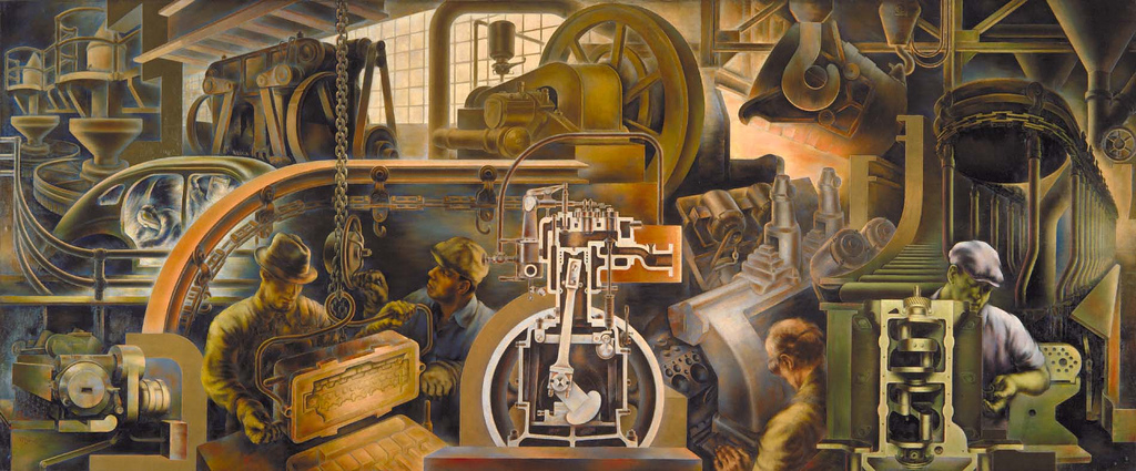 "Automotive Industry" - Mural by Marvin Beerbohm in the Detroit Public Library